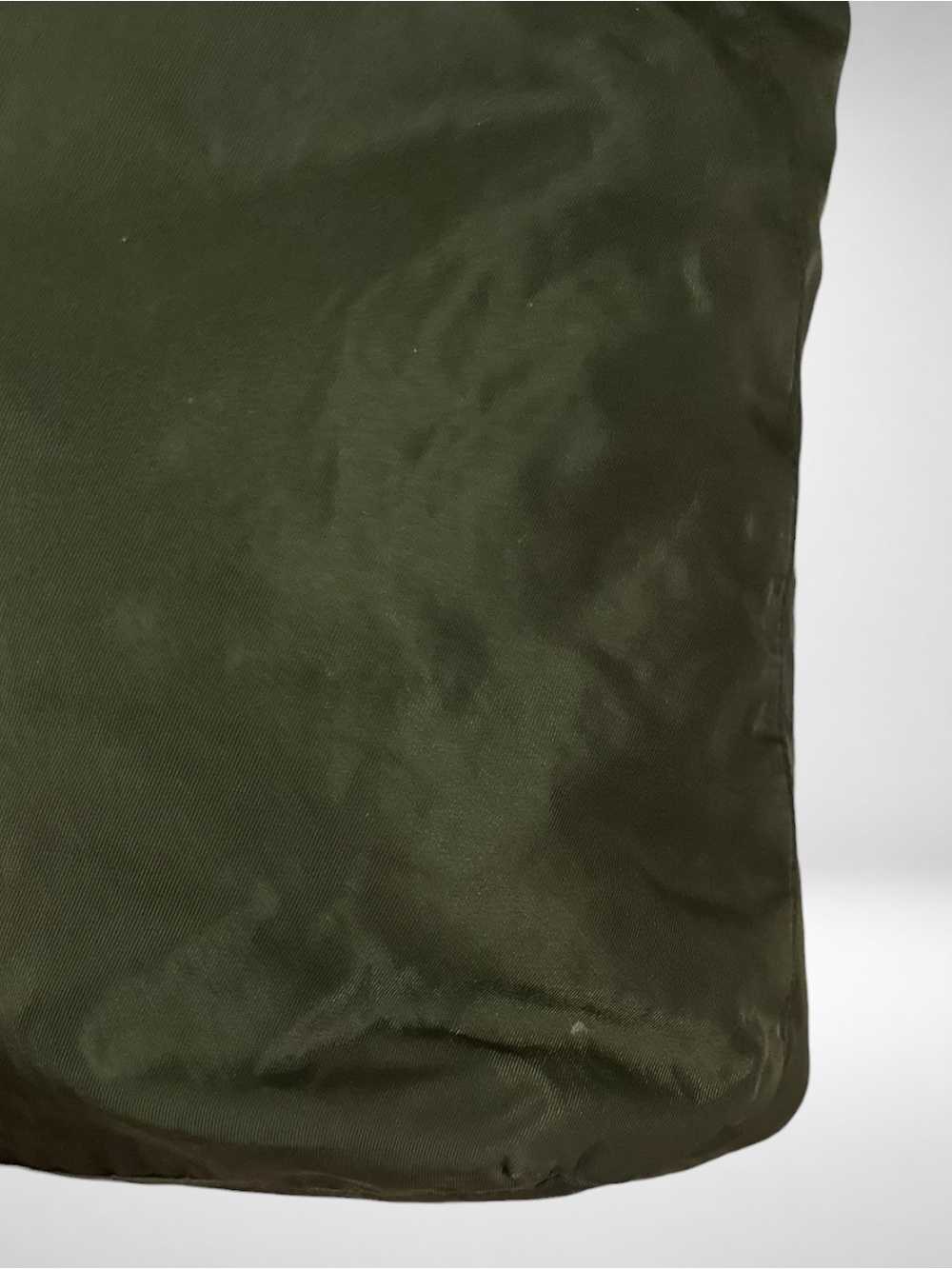 PRADA Authentic Vintage Tessuto Nylon Olive Green Large Tote Shoulder Bag Y2K - Picture 5 of 15